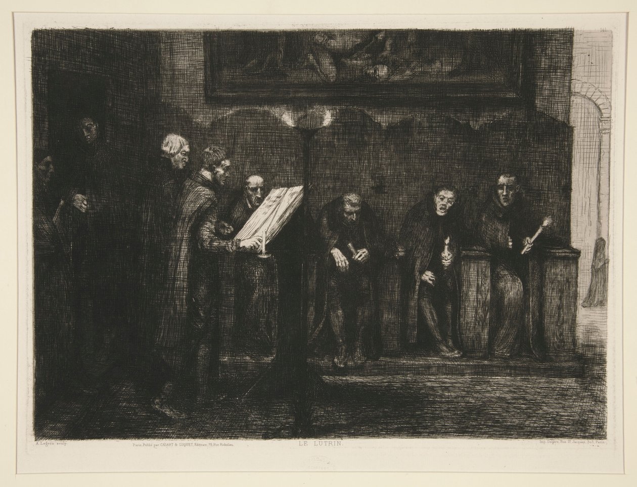 Les chantres espagnols, of Le lutrin (De Spaanse zangers, of De lessenaar) door Alphonse Legros