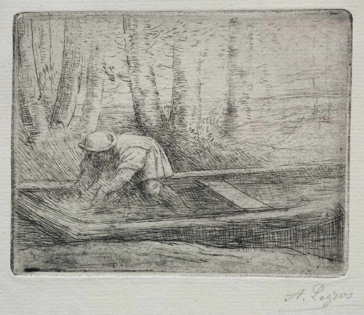 Man in een Punt door Alphonse Legros