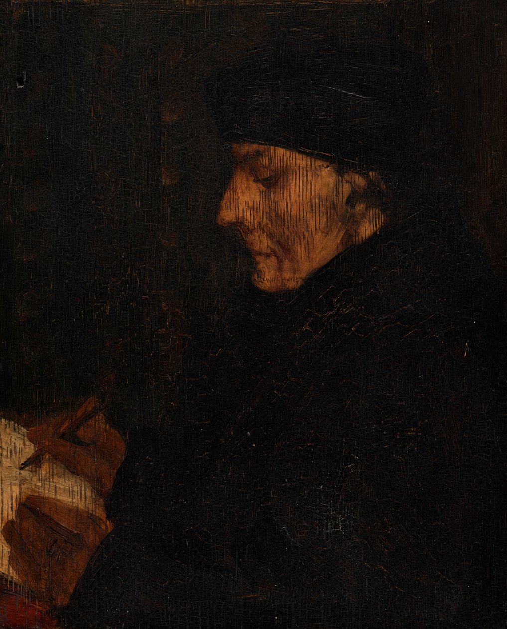 Geheugenkopie van Holbeins Erasmus door Alphonse Legros
