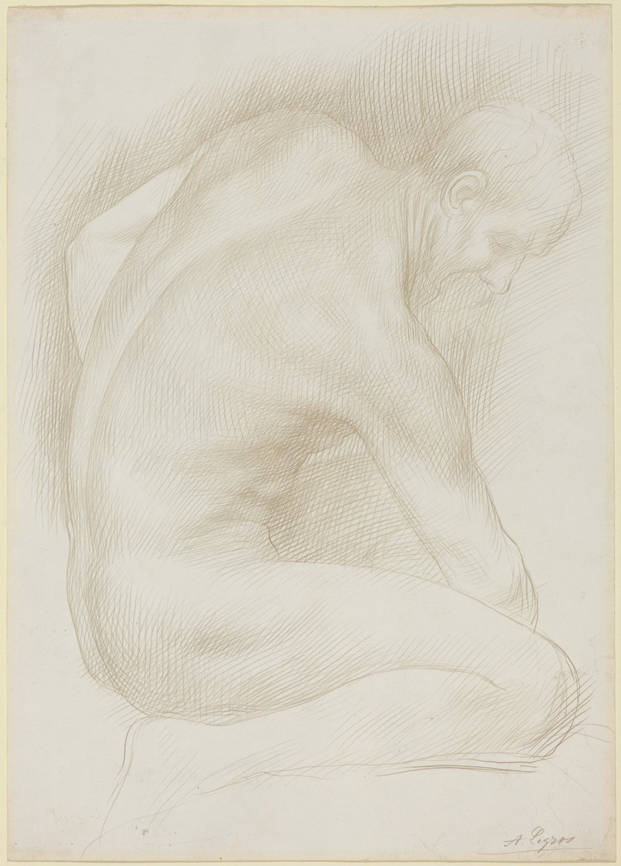 Oude man door Alphonse Legros