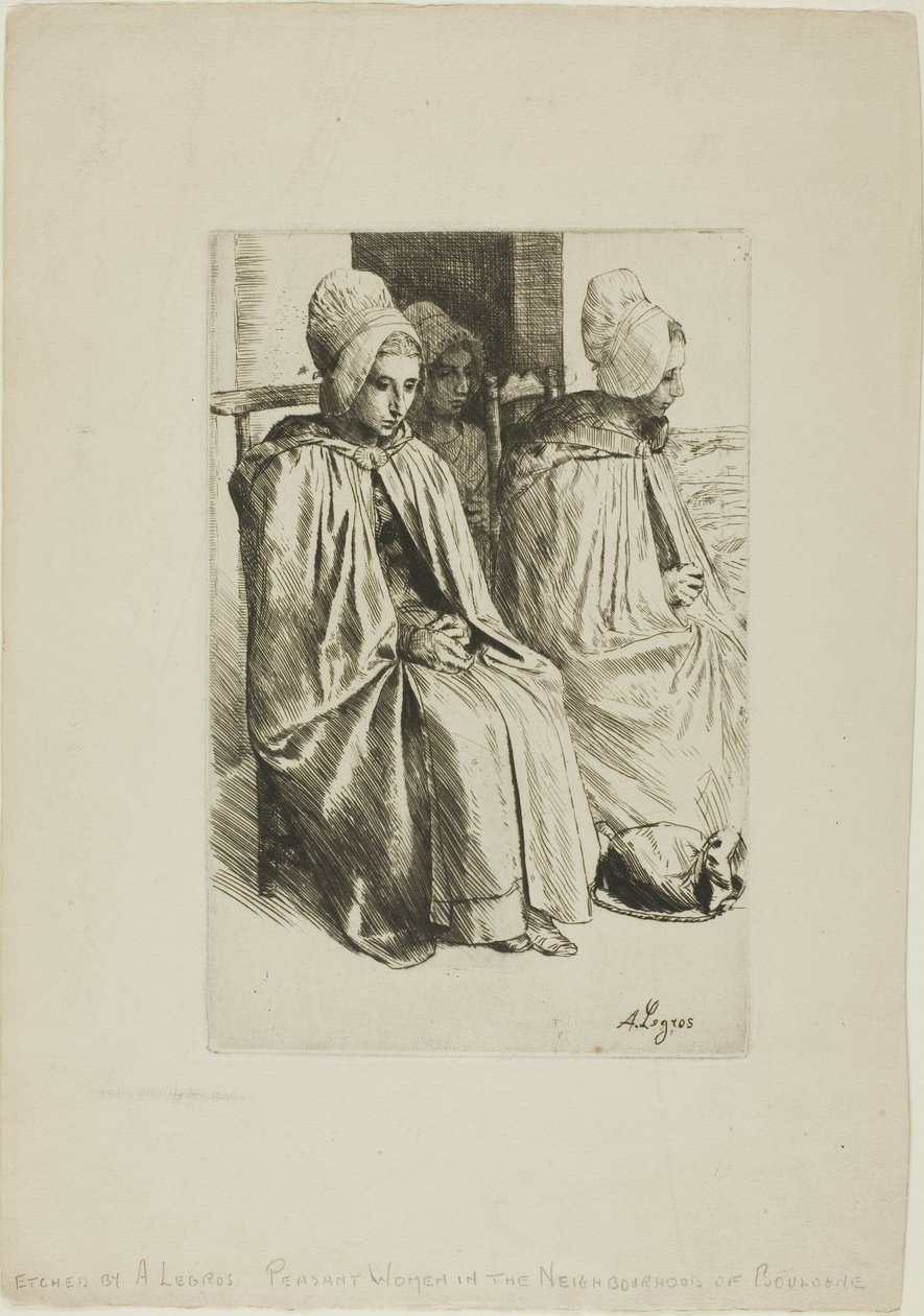 Boerinnen uit de buurt van Boulogne door Alphonse Legros