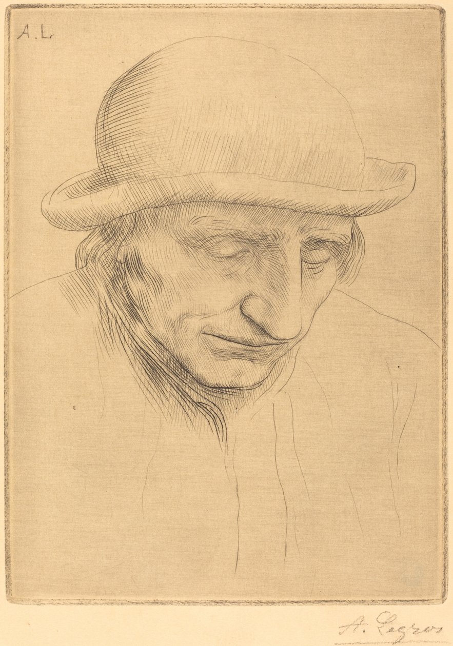 Boer met ronde hoed door Alphonse Legros