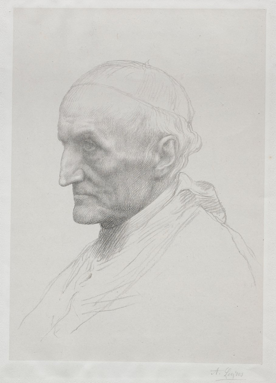 Portret van kardinaal Manning 2e plaat door Alphonse Legros