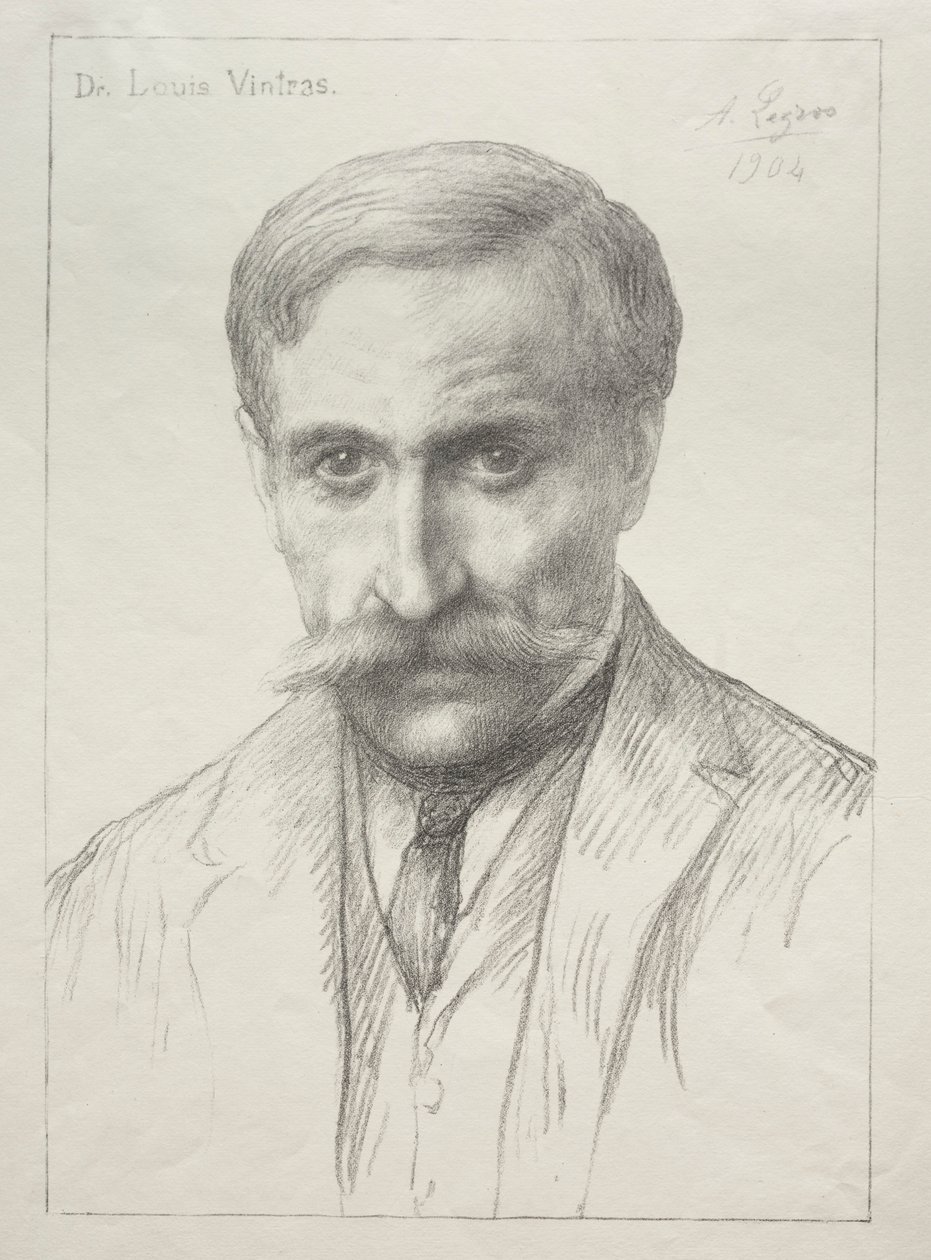 Portret van Dr. Louis Vintras door Alphonse Legros