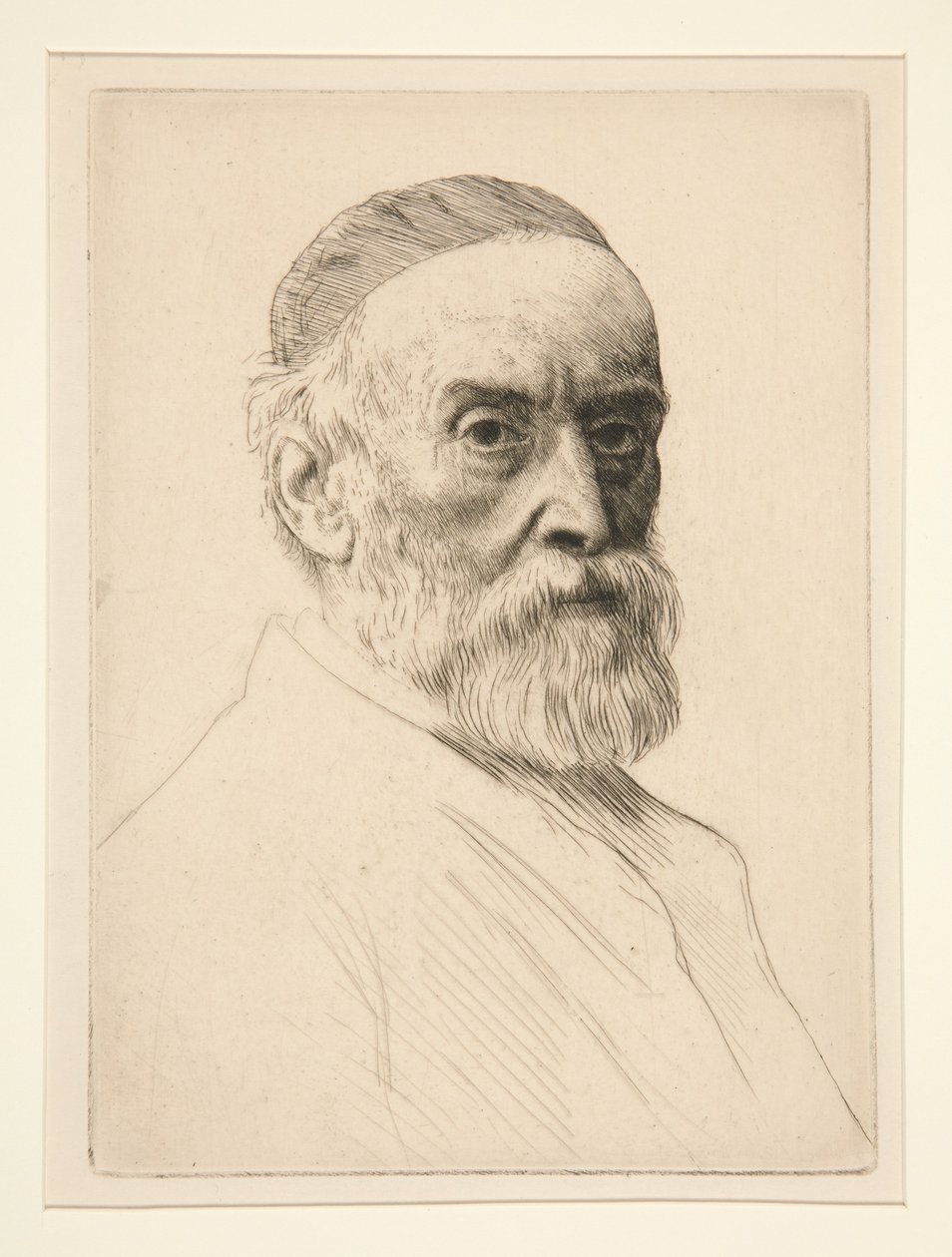 Portret van G.F. Watts (R.A.) door Alphonse Legros