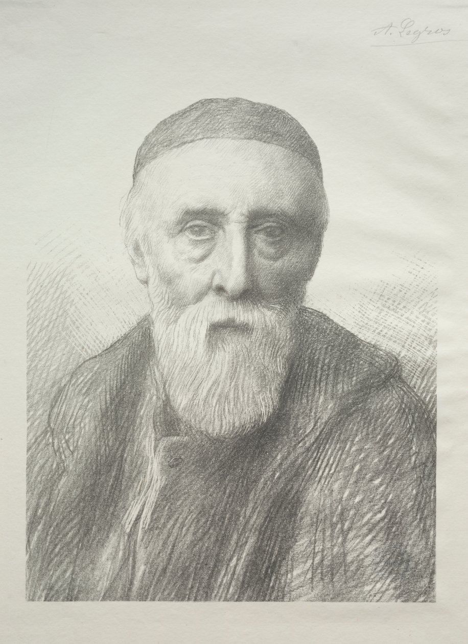 Portret van George Frederic Watts (2e plaat) door Alphonse Legros