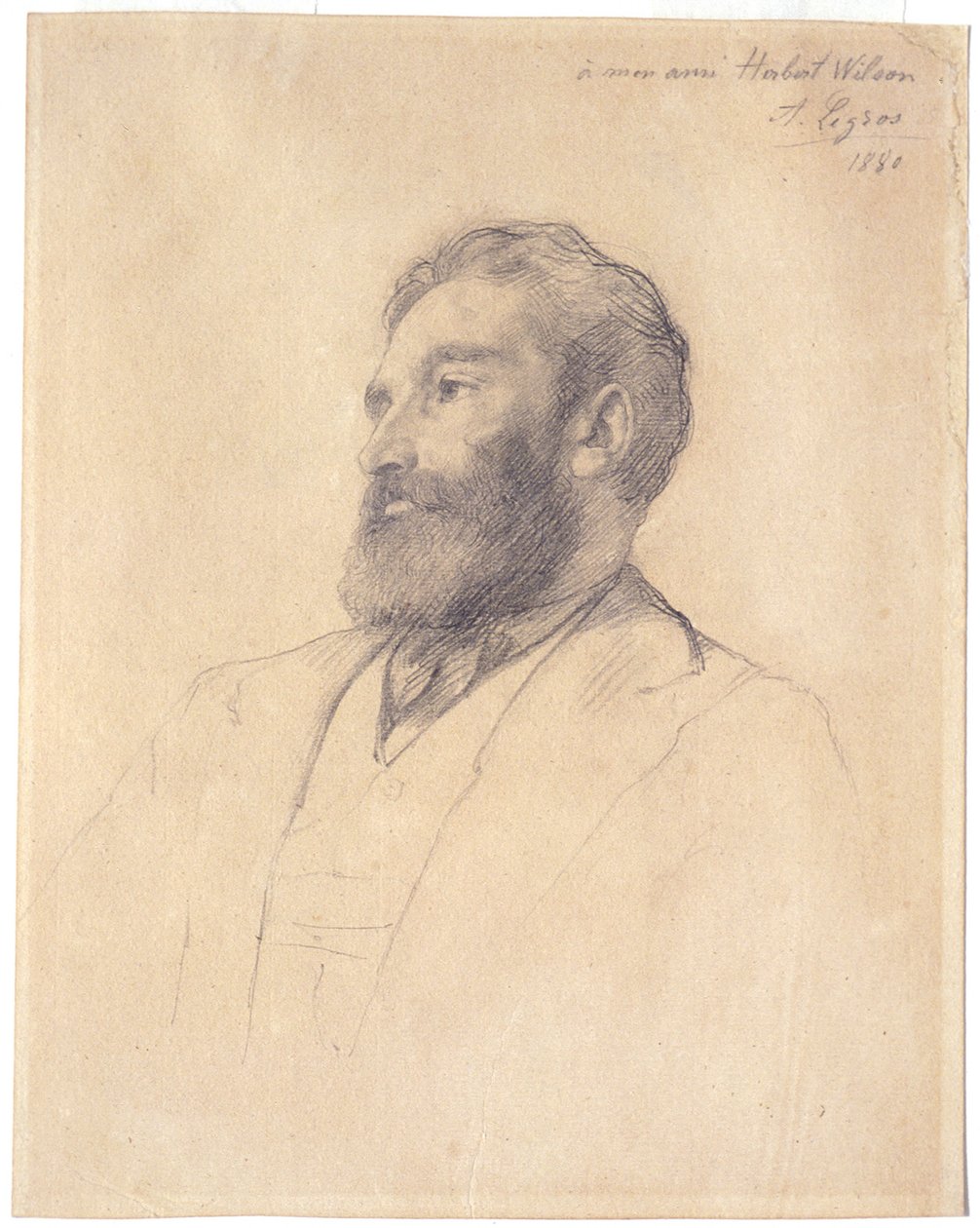 Portret van Herbert Wilson door Alphonse Legros