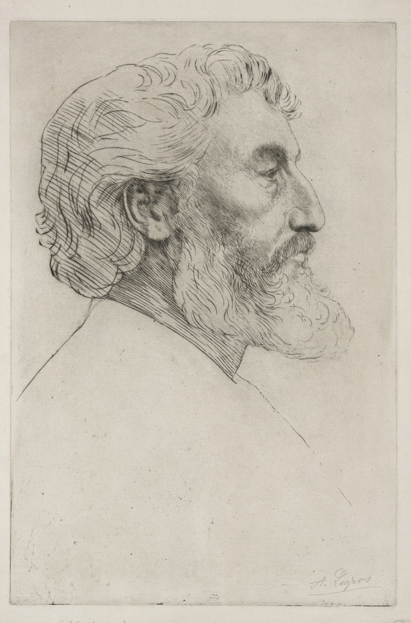 Portret van Sir Frederick Leighton (Eerste Plaat) door Alphonse Legros