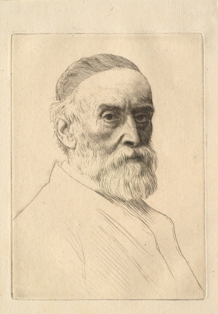 Portret van de schilder G. F. Watts (1817–1904) door Alphonse Legros