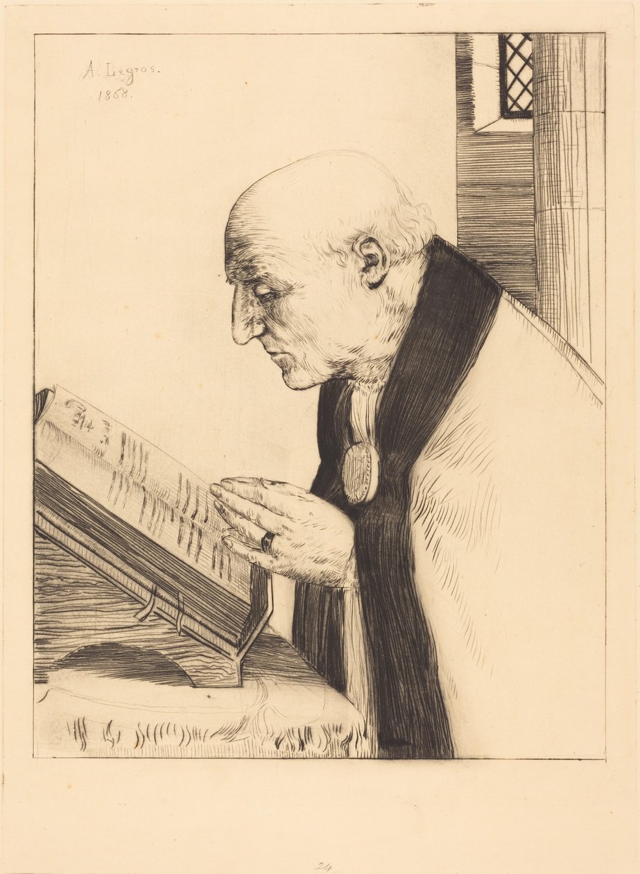 Het voorlezen van de dagelijkse gebedsdienst (La lecture de l