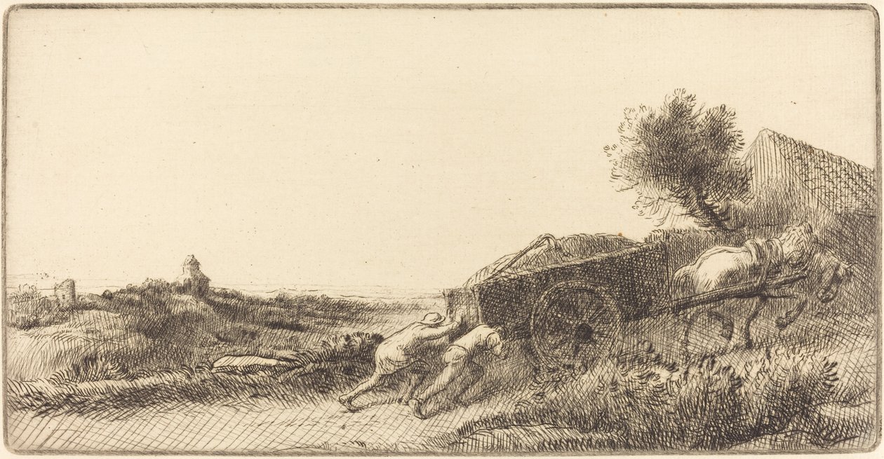 Terugkeren met het Hooi door Alphonse Legros