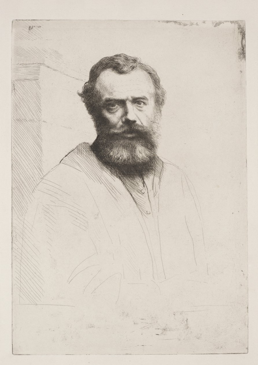 Zelfportret (Derde Plaat) door Alphonse Legros
