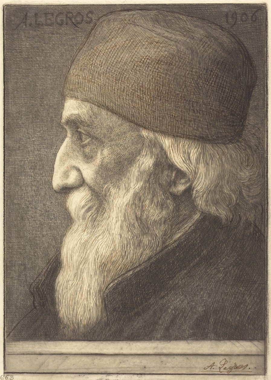 Zelfportret, 13e plaat door Alphonse Legros