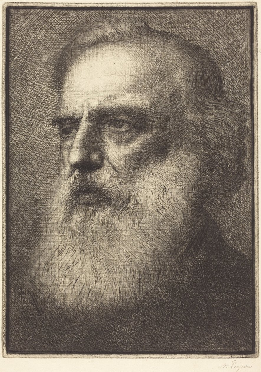 Zelfportret, 4e plaat door Alphonse Legros