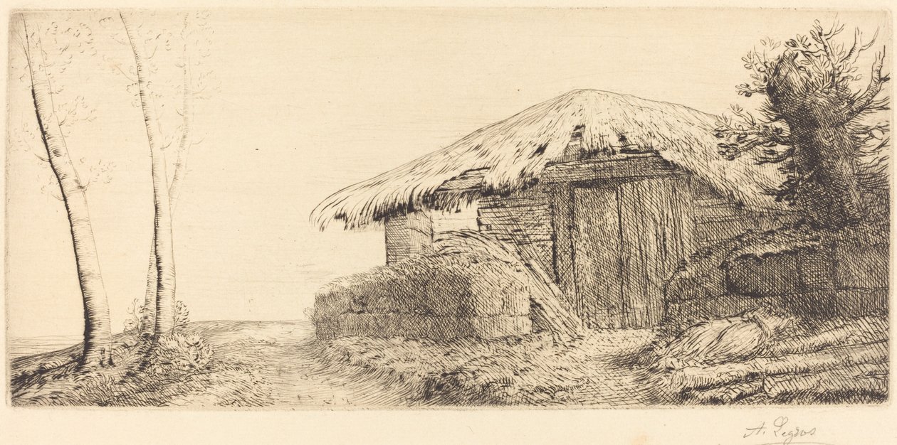 Herderhut op een Heuvel door Alphonse Legros