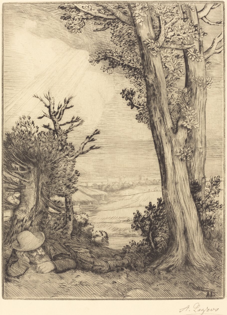 Siësta op het platteland door Alphonse Legros