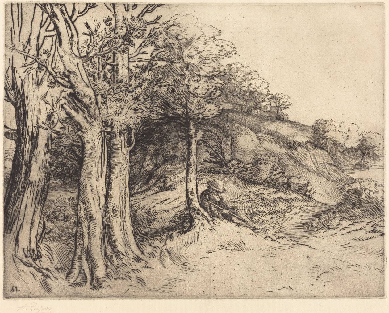 Eenzaamheid (Eenzaamheid (Landschap)) door Alphonse Legros