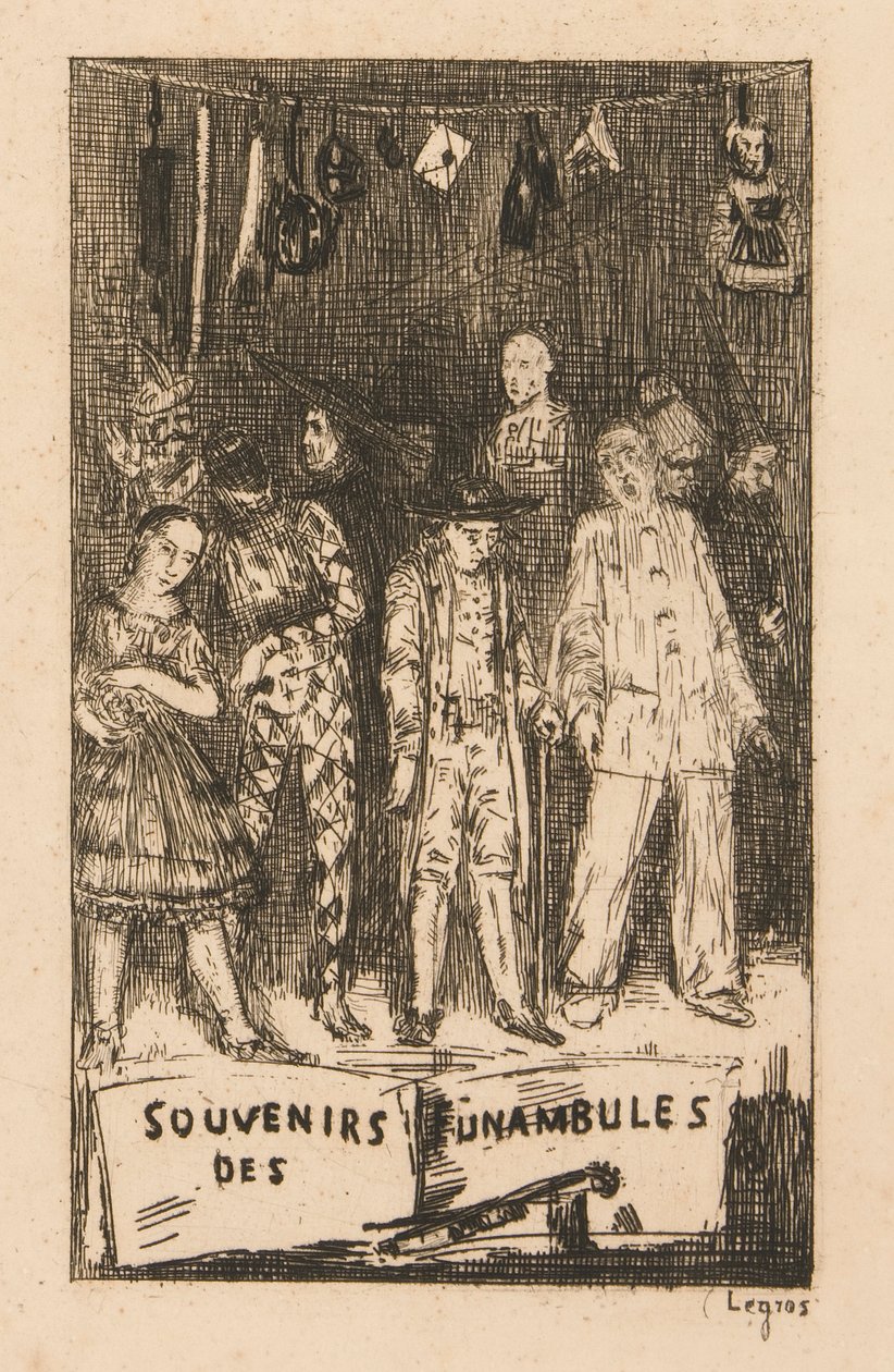 Souvenirs des Funambules (Herinneringen aan de Koorddansers) door Alphonse Legros