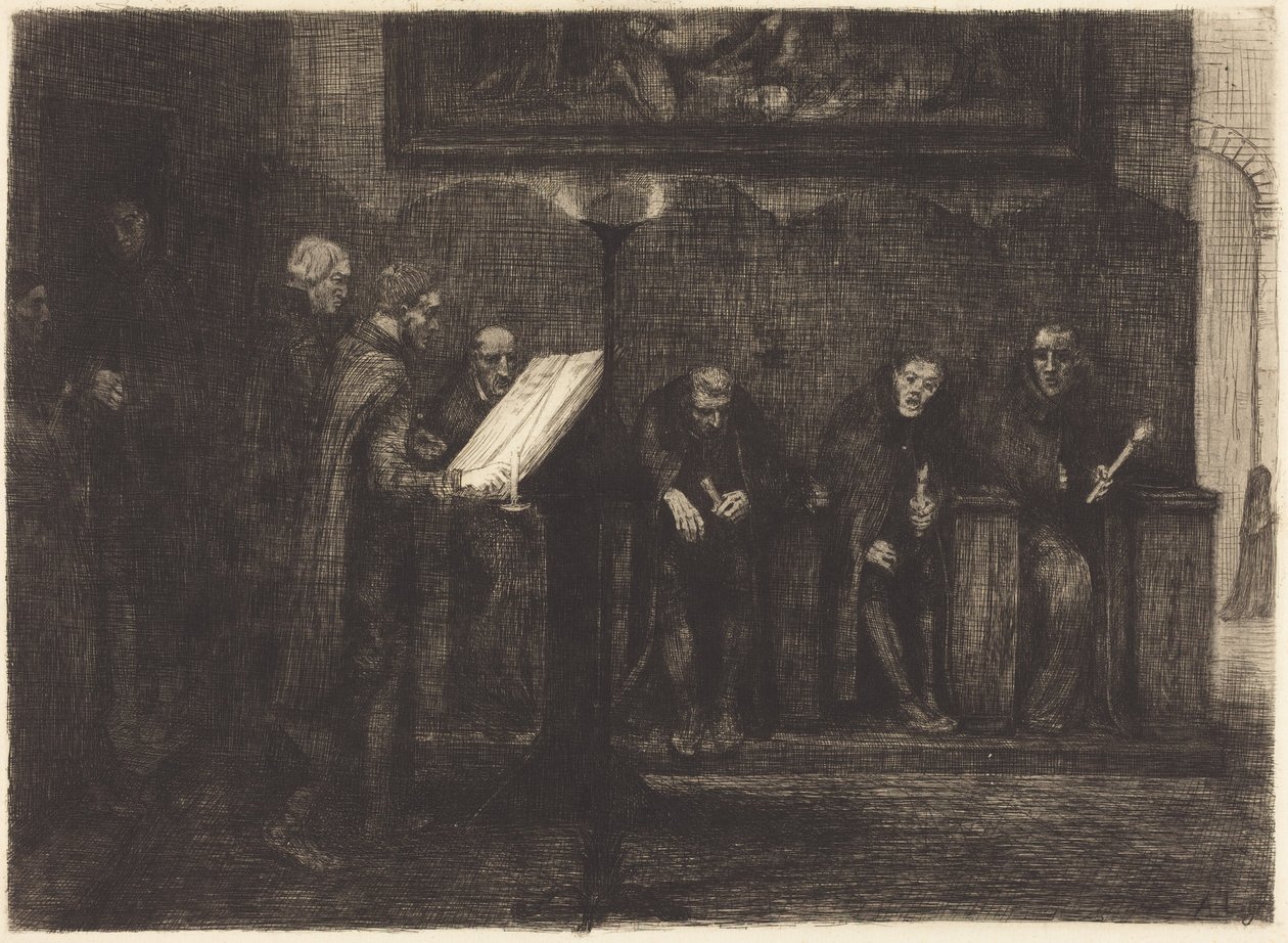 Spanish Singers (De Spaanse zangers) door Alphonse Legros