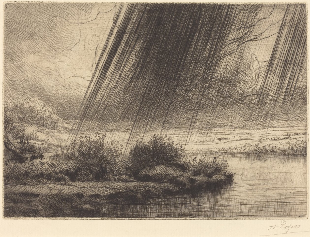 Storm (Een storm) door Alphonse Legros