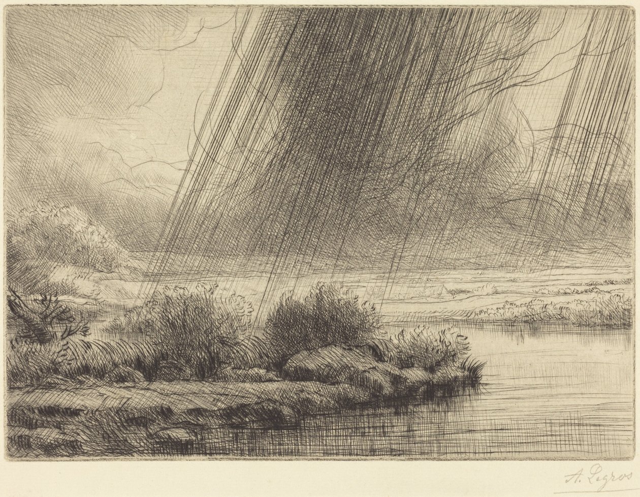 Storm (Een storm) door Alphonse Legros