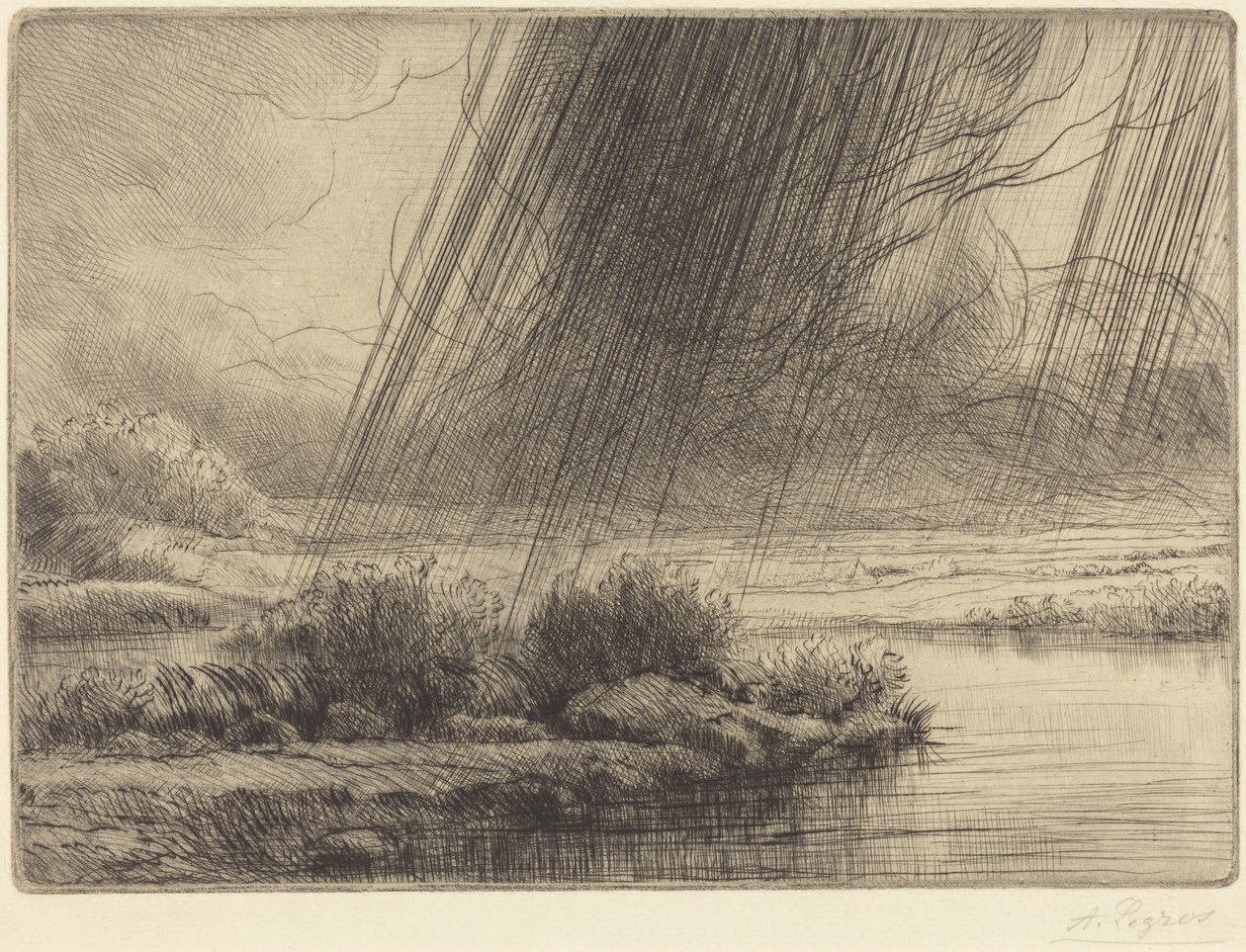 Storm (Een storm) door Alphonse Legros