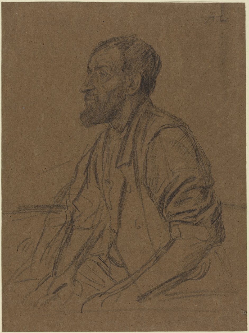 Studie van een arbeider door Alphonse Legros