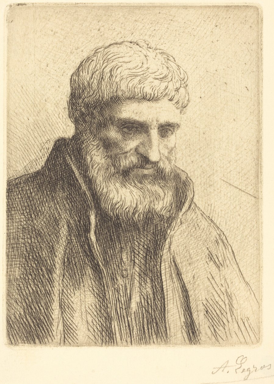 Study of an Old Man (Studie van een oude man) door Alphonse Legros