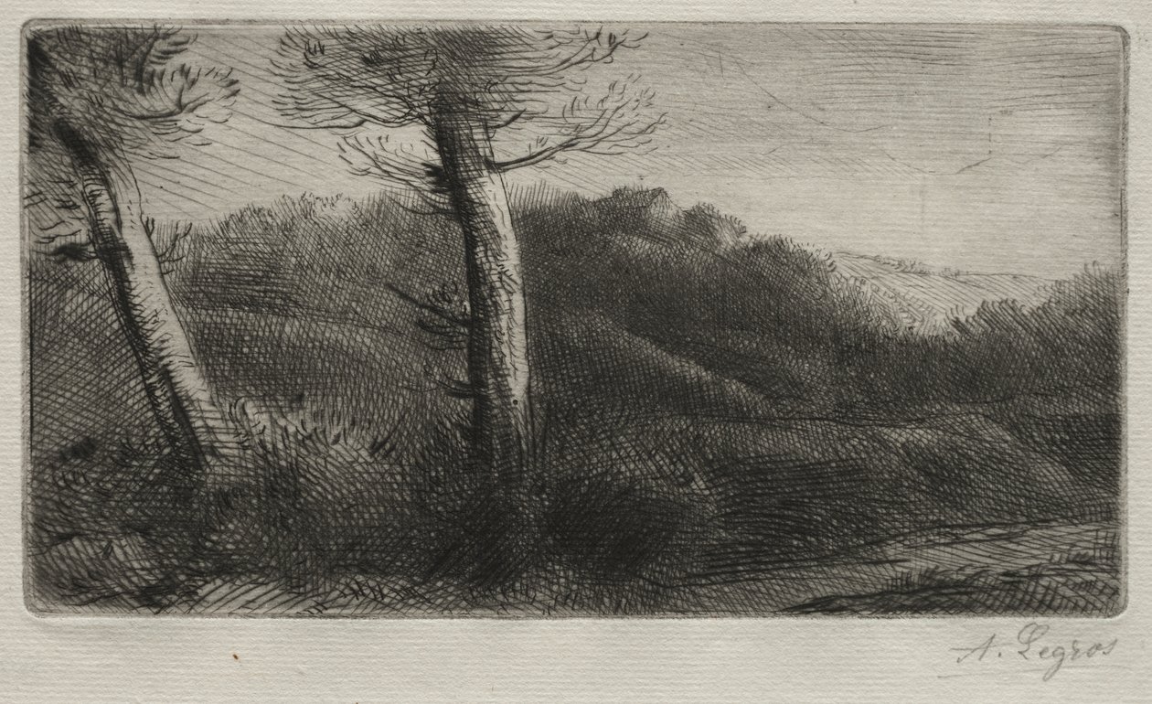 Zonsondergang door Alphonse Legros