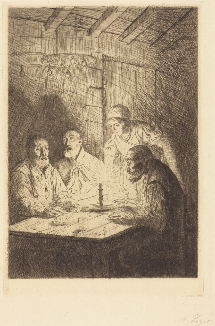 Avondmaal van de armen door Alphonse Legros