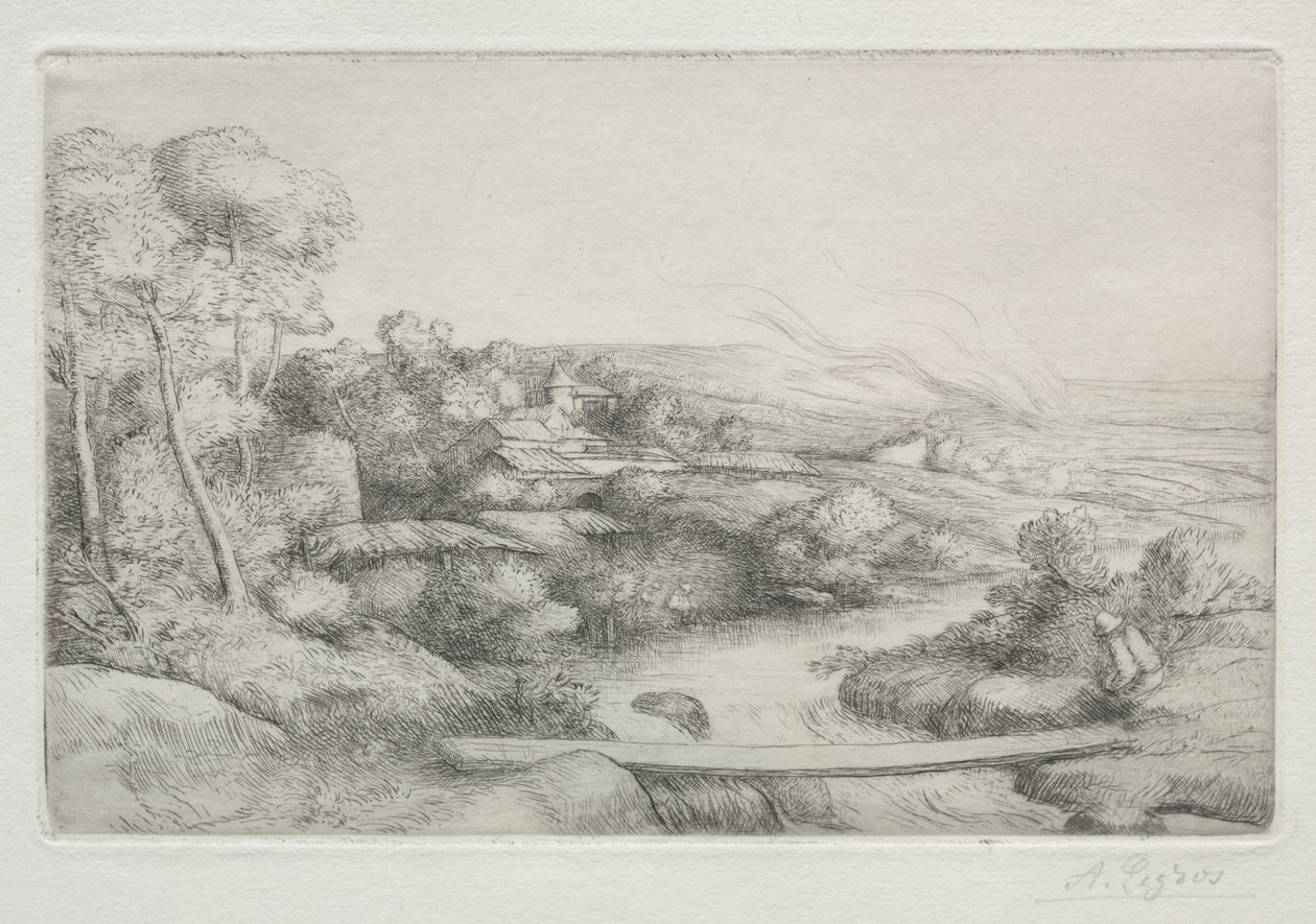 De Voetbrug La Passerelle door Alphonse Legros