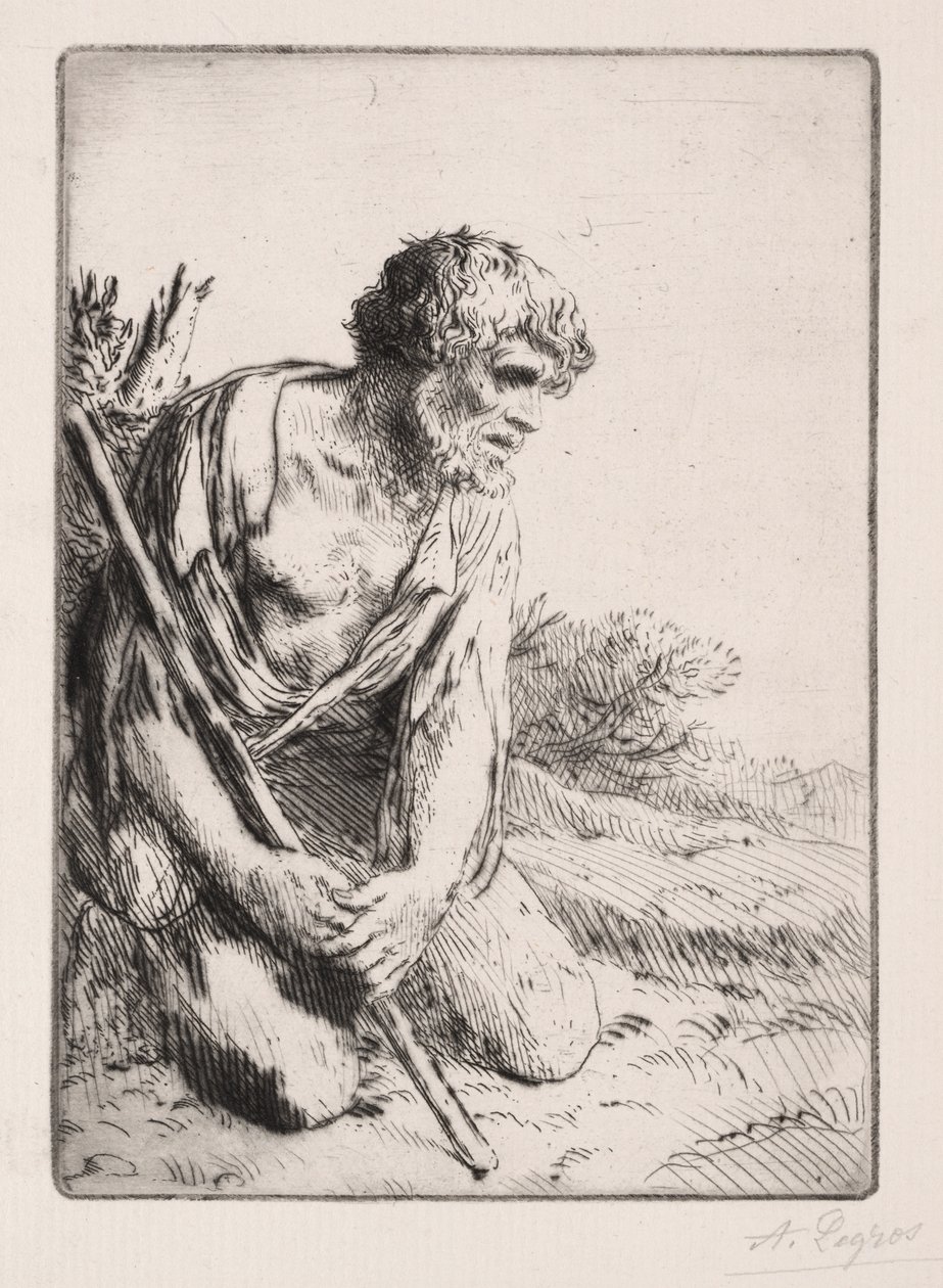 De verloren zoon (3e plaat) door Alphonse Legros