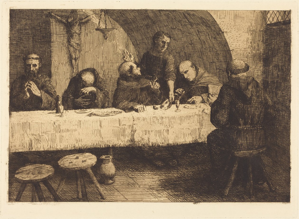 De refter (Le refectoire) door Alphonse Legros