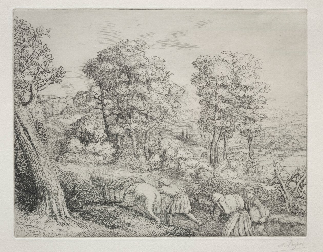 De Terugkeer naar de Boerderij Le Retour à la Ferme door Alphonse Legros