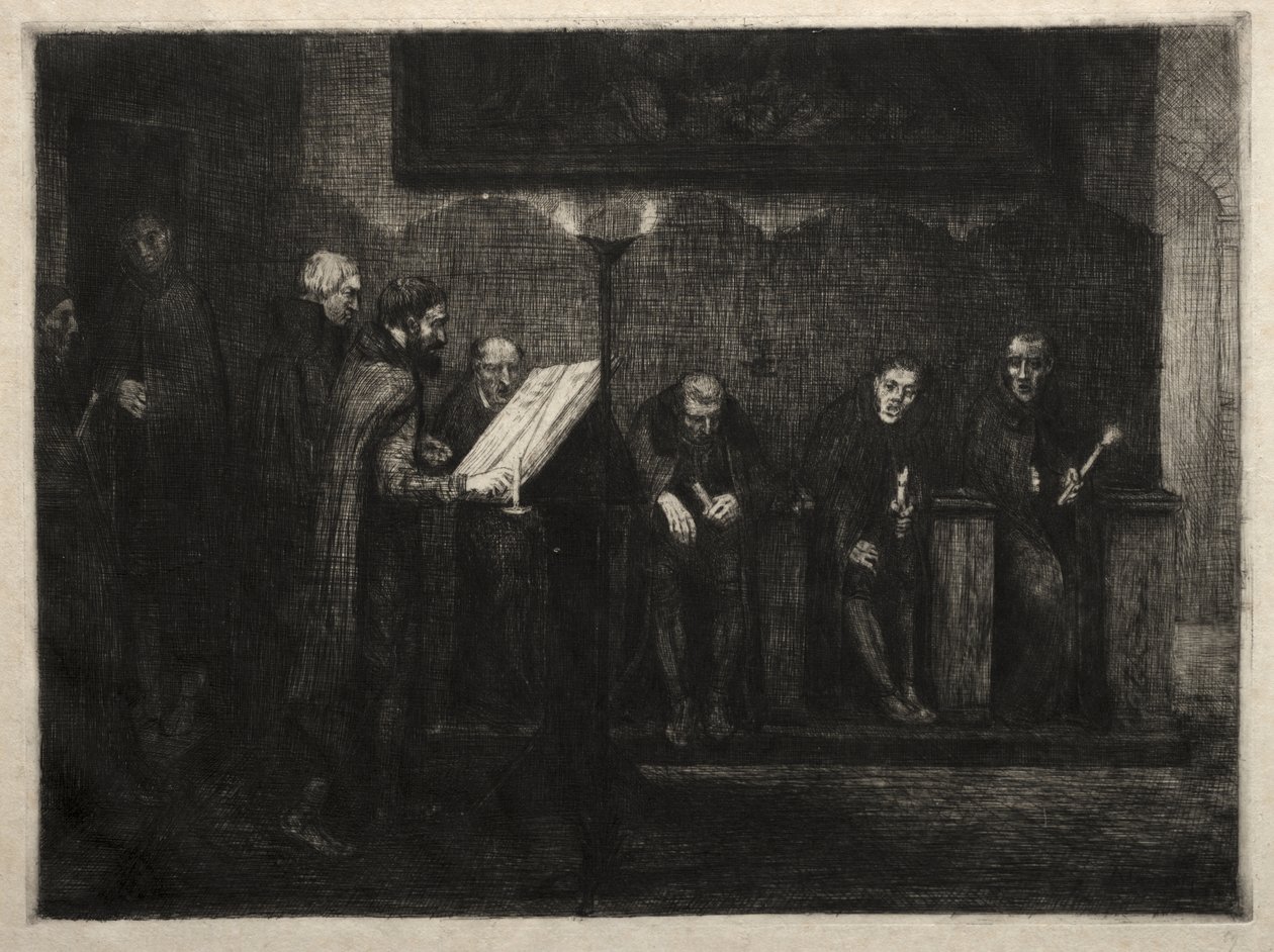 De Spaanse zangers door Alphonse Legros
