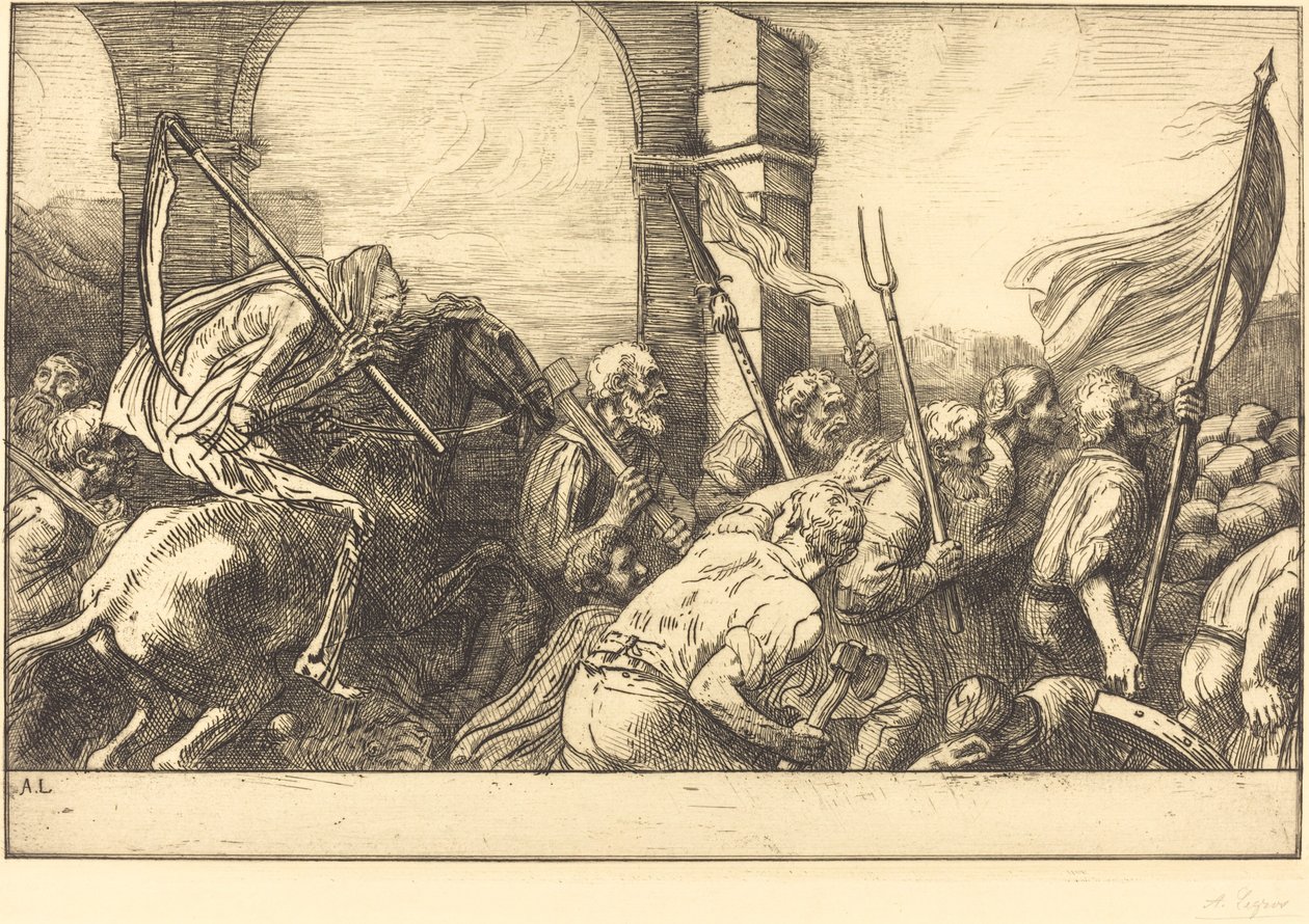 De Triomf van de Dood: Vertrek door Alphonse Legros