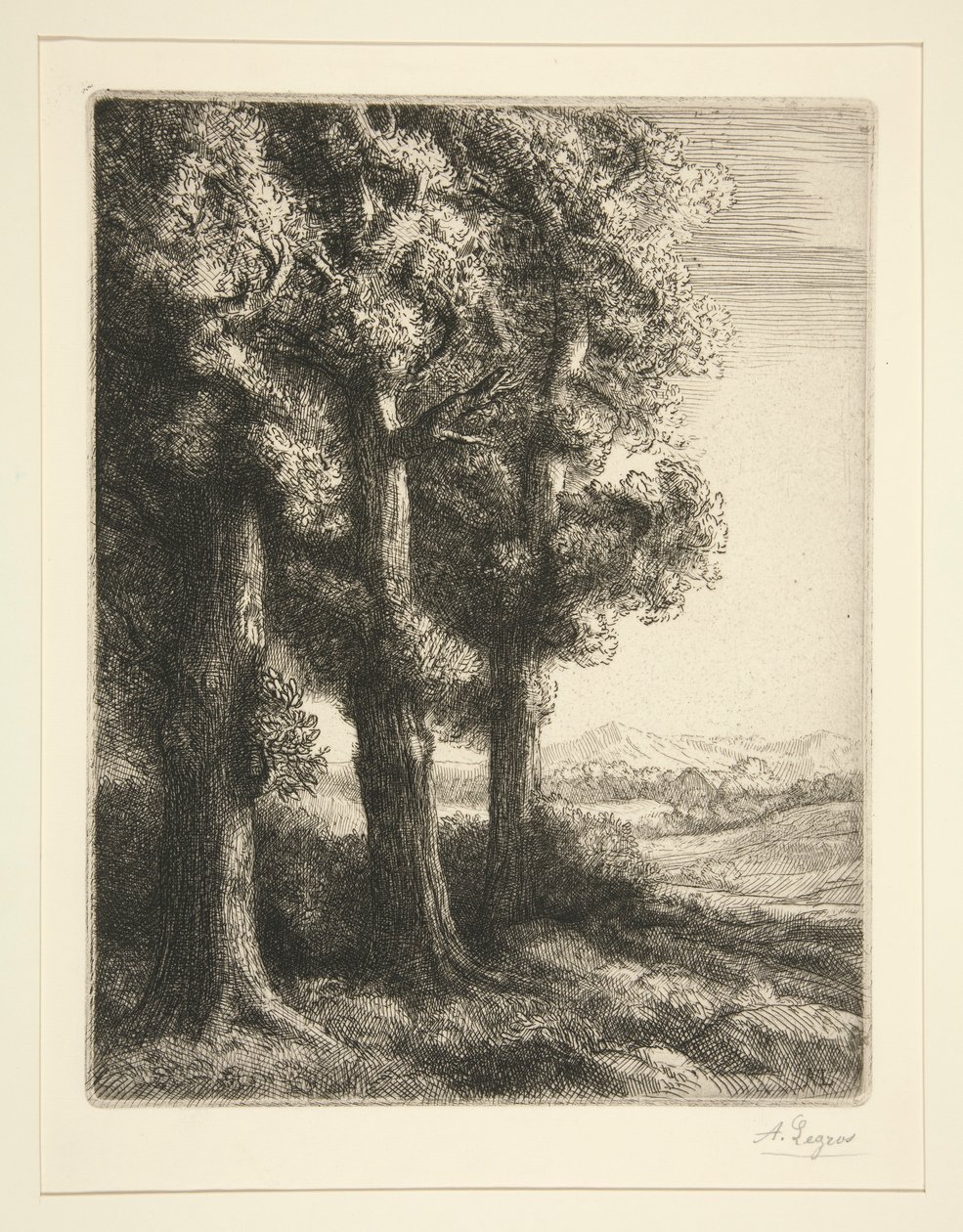 De drie bomen door Alphonse Legros
