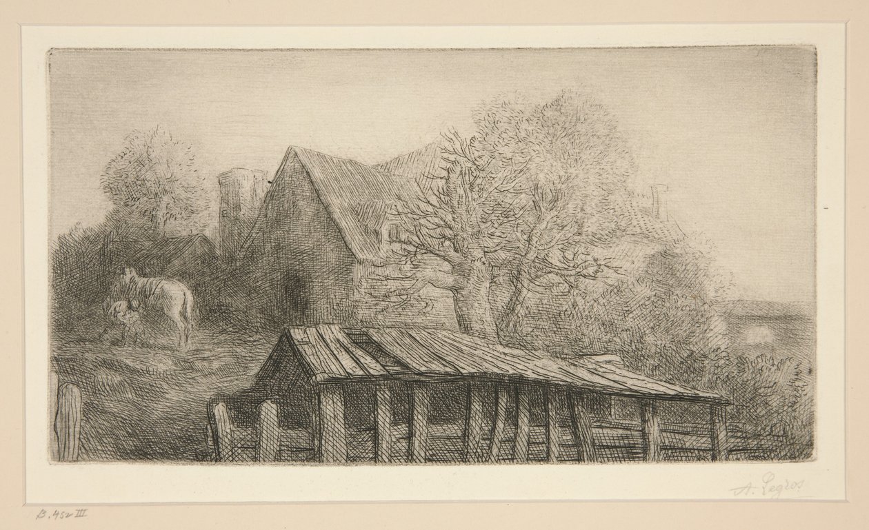Een oude herberg door Alphonse Legros