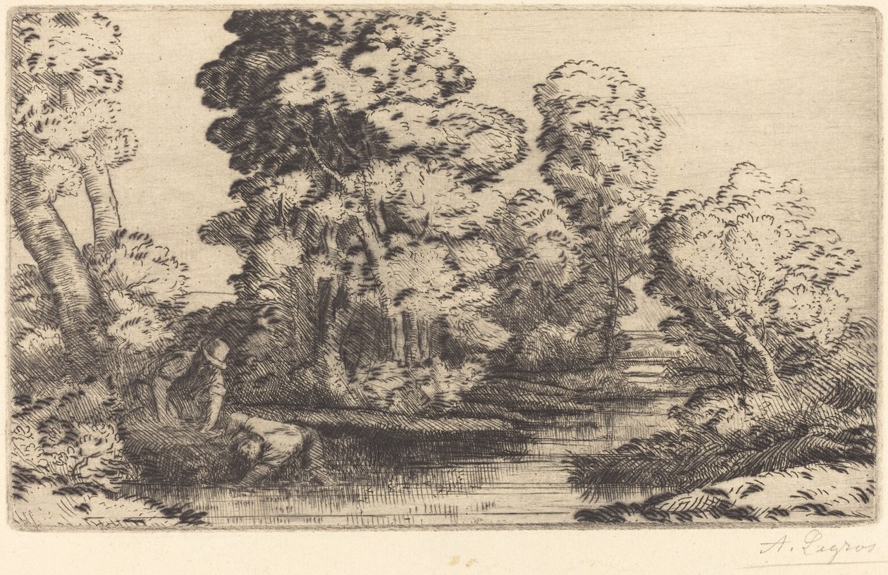 Vallei in Bourgogne door Alphonse Legros