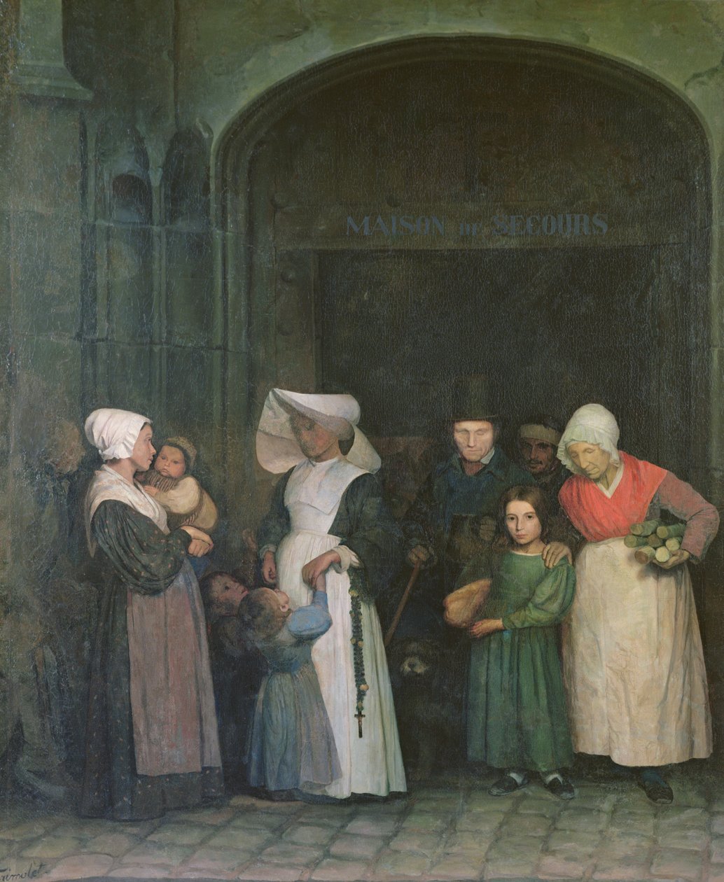 Het Huis van Toevlucht, ca. 1840 door Alphonse Louis Pierre Trimolet