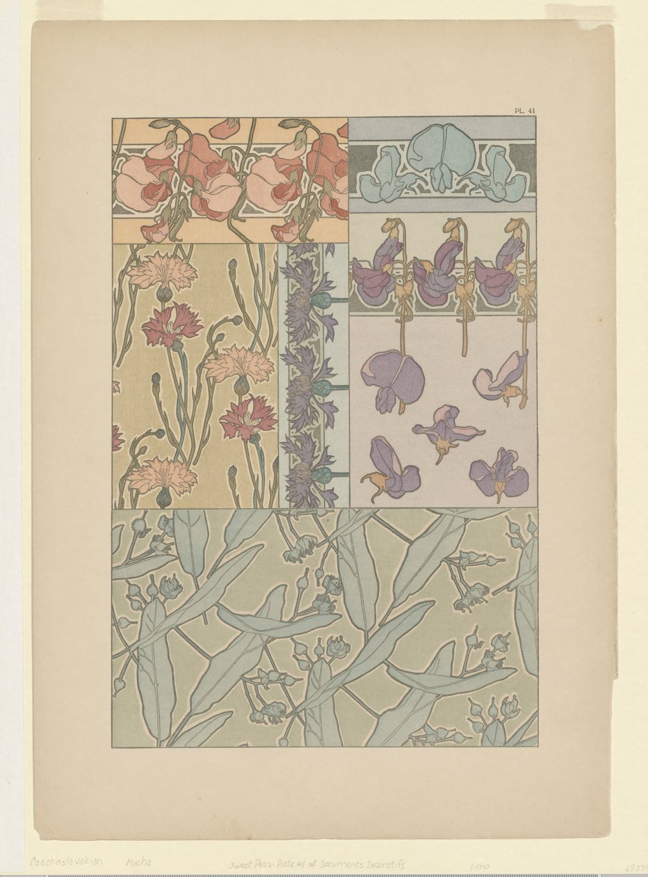 Documents Decoratifs: Plaat 41 door Alphonse Mucha