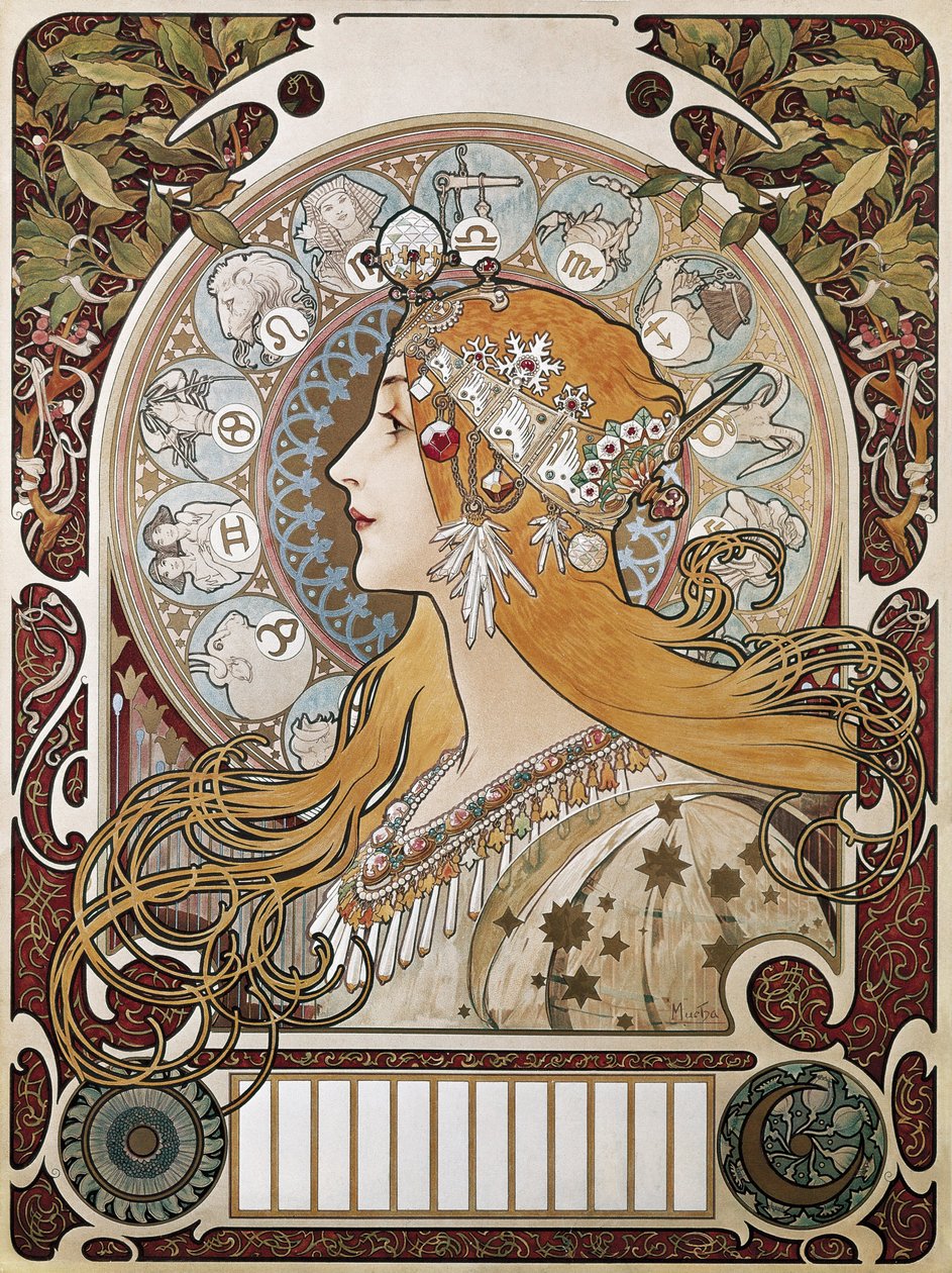 Zodiac, affiche en kalender voor het tijdschrift 