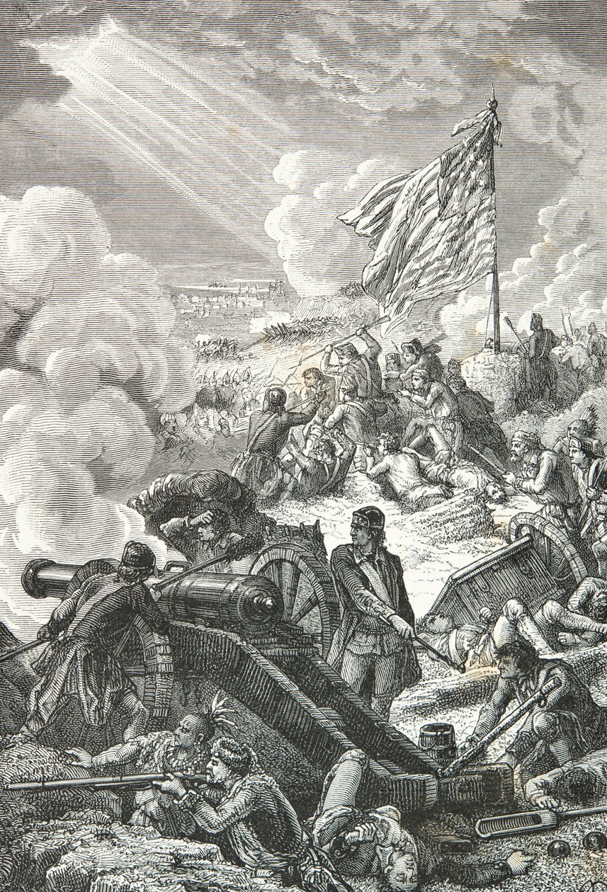 De Slag om Bunker Hill in Boston door Alphonse Marie de Neuville