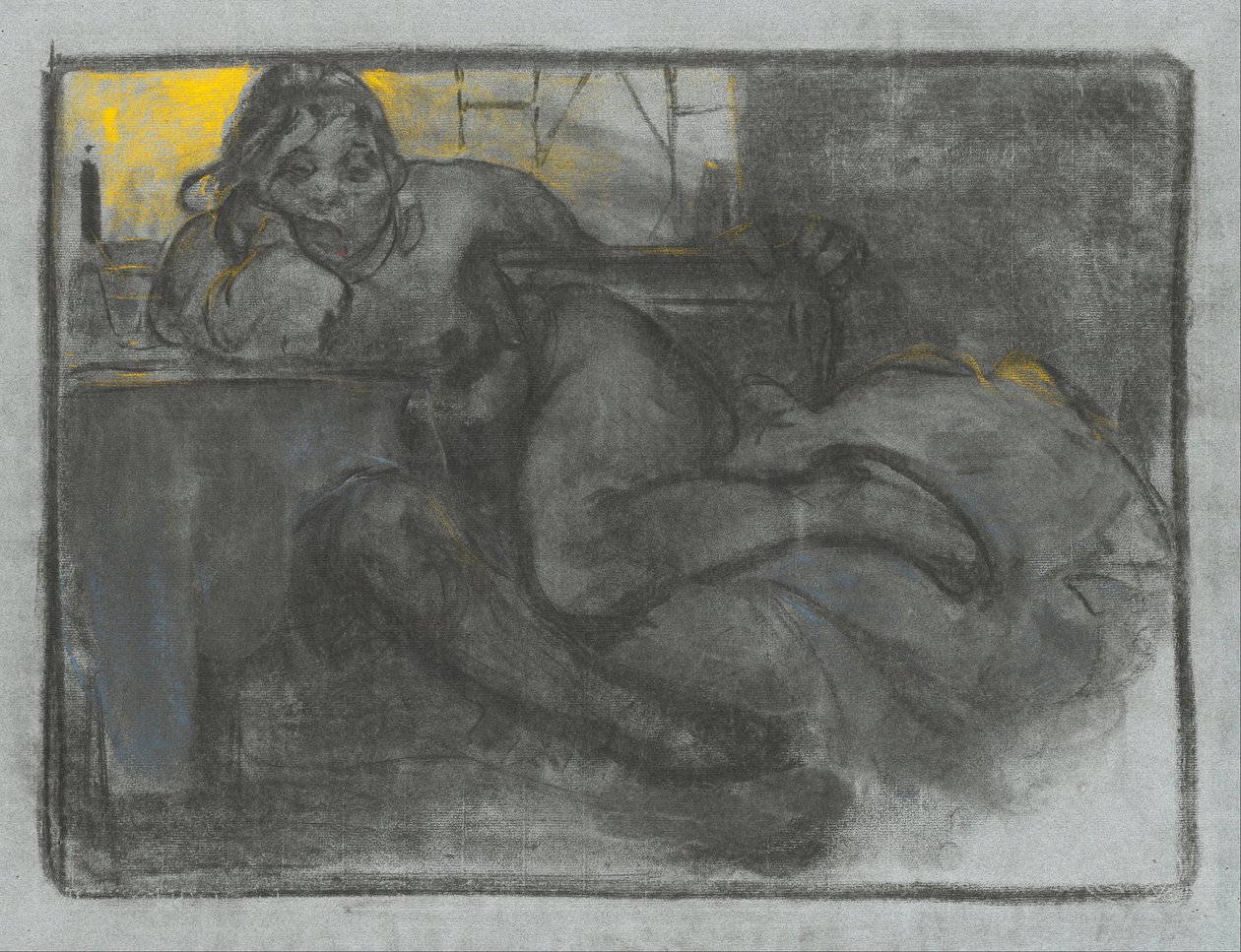 Absint (Studie van een Vrouw) door Alphonse Mucha