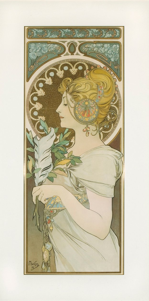 La Plume door Alphonse Mucha