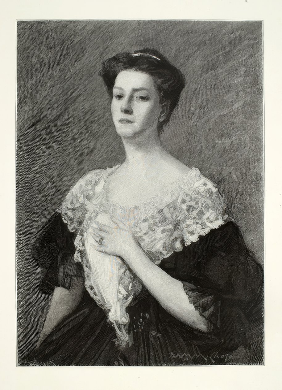 Portret van een vrouw door Alsace Henry Wolf