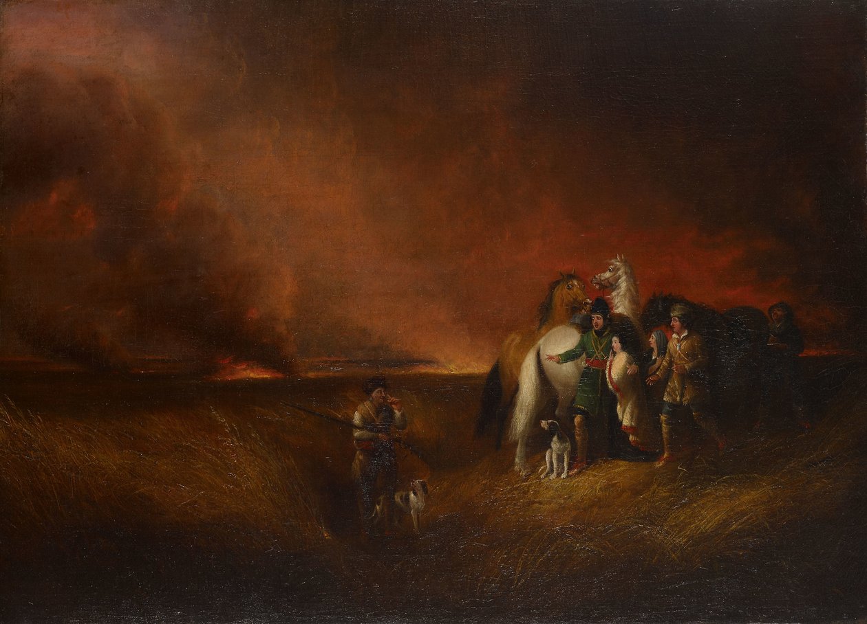 De Prairie in Brand door Alvan Fisher