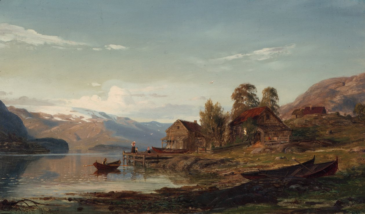 Bij de fjord door Amaldus Nielsen