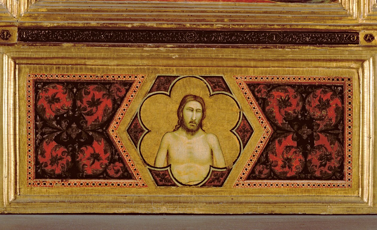 Gewonde Christus van de Kroning van de Maagd Polyptych (centrum predella) door Ambrogio Bondone Giotto