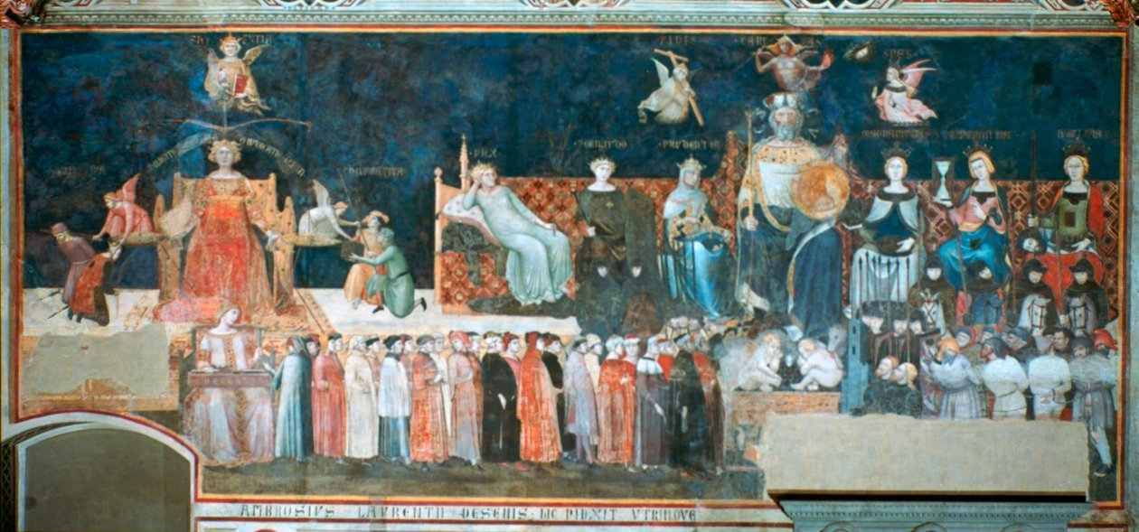 Allegorie van de goede regering door Ambrogio Lorenzetti